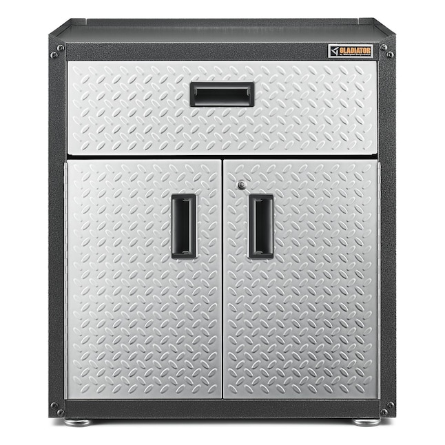 Gladiator  Ready-to-Assemble 3/4 Door GearBox Steel Freestanding Garage Cabinet in Gray (28-in W x 31-in H x 18-in D)