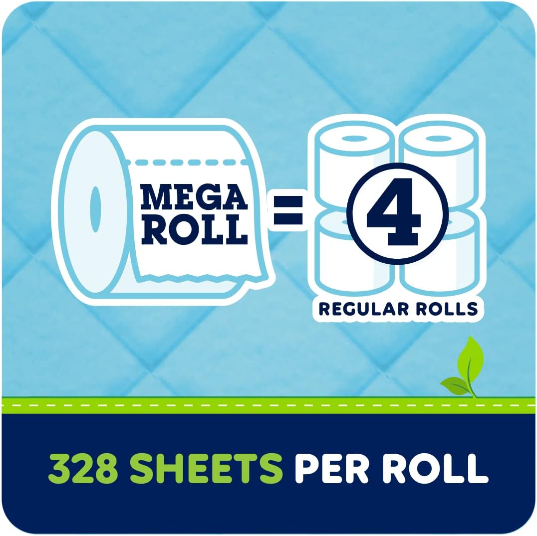 Quilted Northern Ultra Soft & Strong® Toilet Paper. 32 Mega Rolls = 128 Regular Rolls. 2-ply Bath Tissue (Pack of 1)