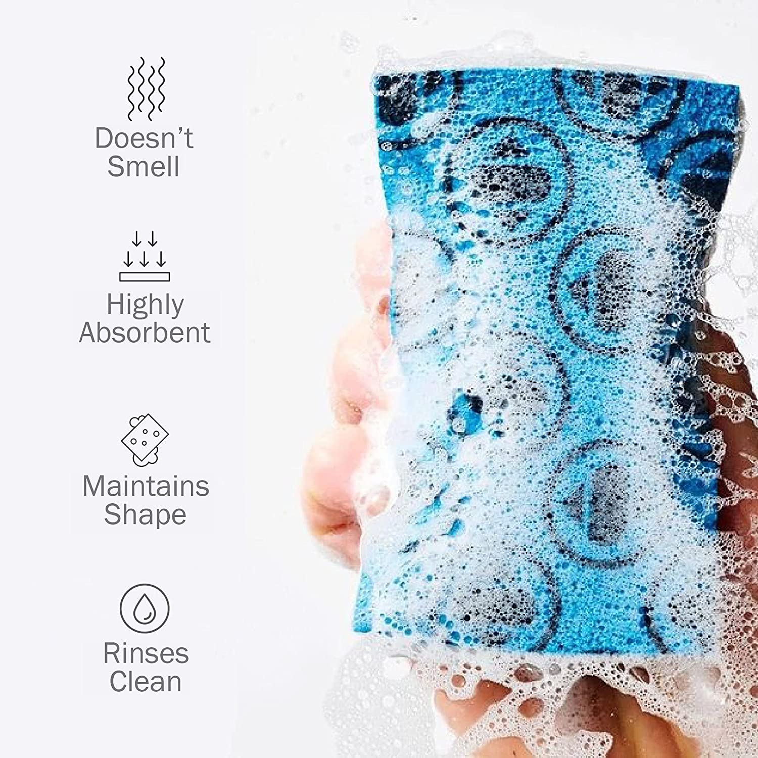 Skura Style Sponge Set - Modern. Odor-Free Cleaning Sponges with Non-Abrasive