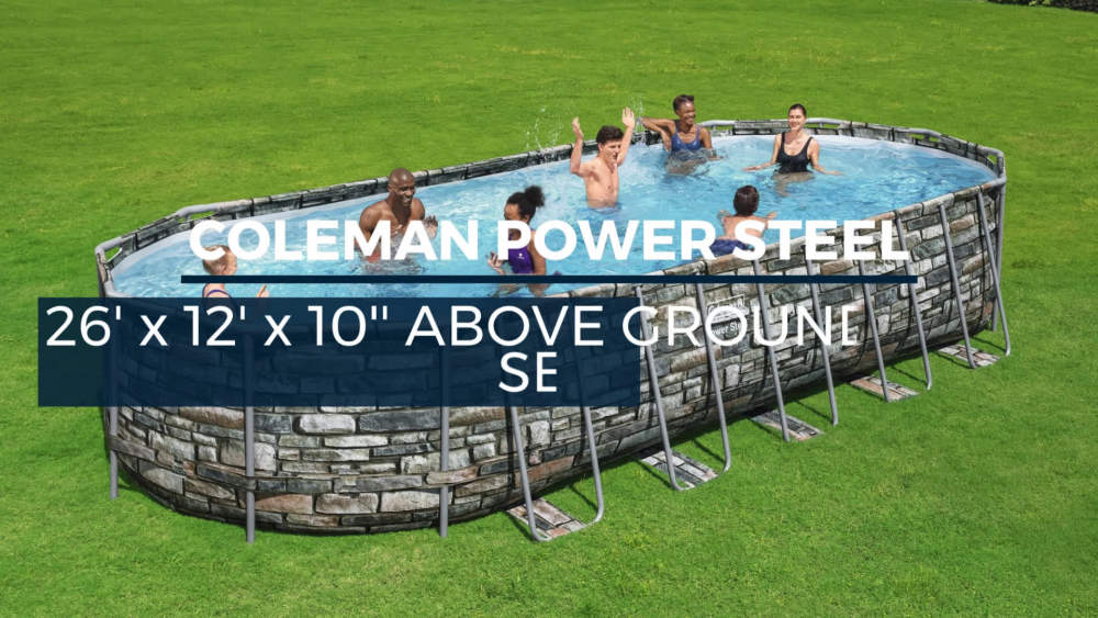 Coleman Power Steel Frame 16′ x 10′ x 48″ Oval Pool Set
