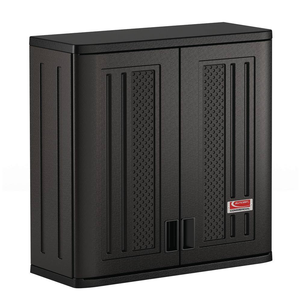 Suncast Commercial BMCCPD3000R 30 in W x 30 in H x 12 in D 1-Shelf Wall Mounted Resin Garage Cabinet in Slate