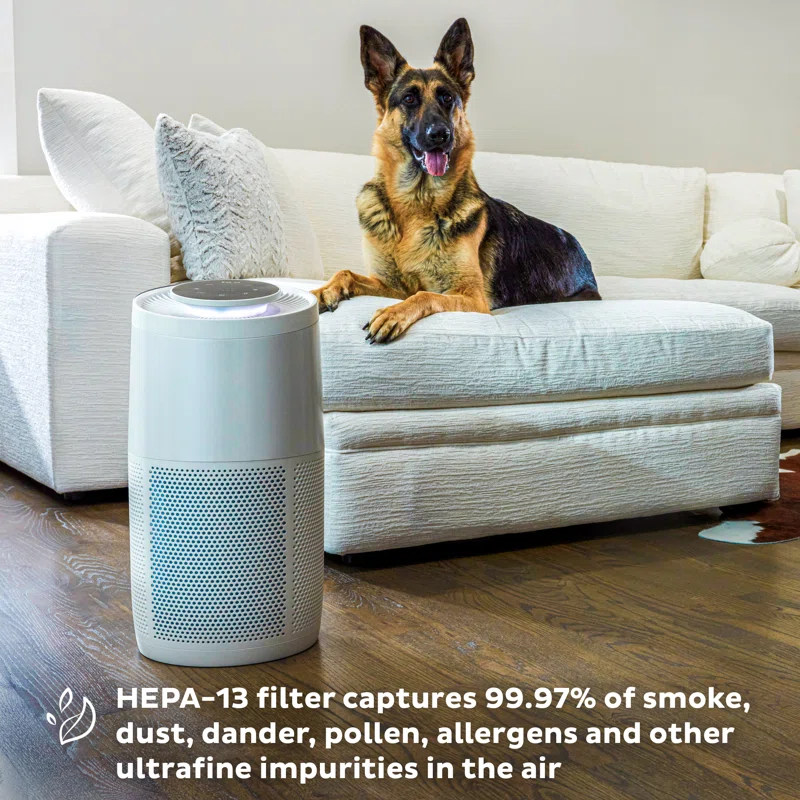 Instant 150-0006-01 HEPA Quiet Air Purifier. From the Makers of Instant Pot with Plasma Ion Technology for Rooms up to 1.940ft2. removes 99% of Dust. Smoke. Odors. Pollen & Pet Hair. for Bedrooms. Offices. Pearl