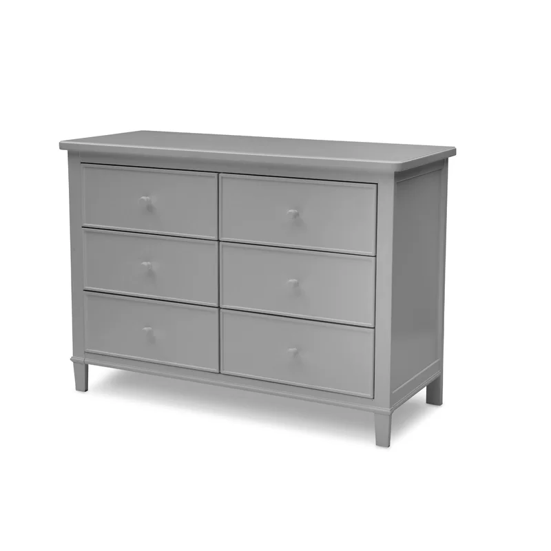 Delta Children 79706-026 Haven 6 Drawer Dresser. Greenguard Gold Certified. Grey