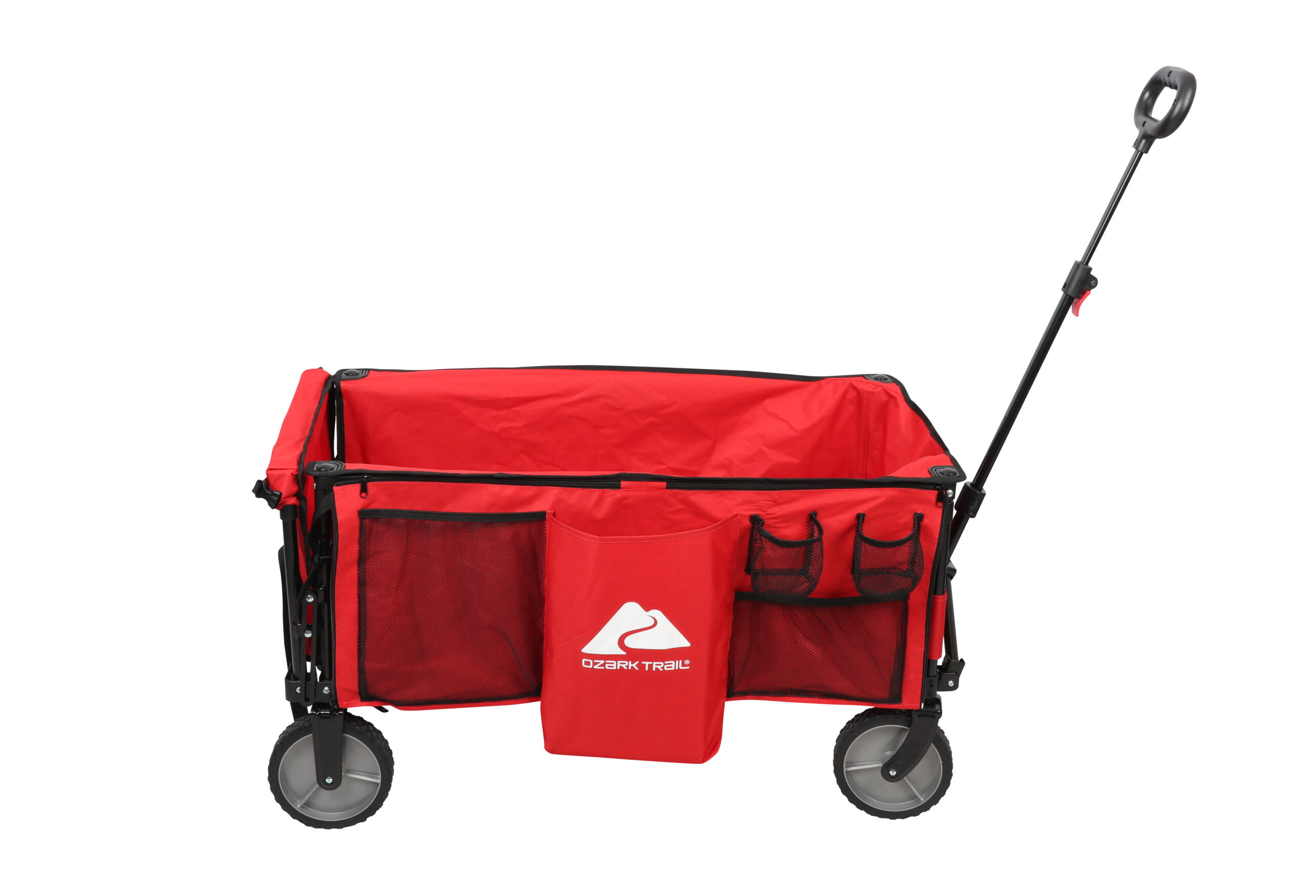 Ozark Trail Camping Utility Wagon with Tailgate & Extension Handle. Red