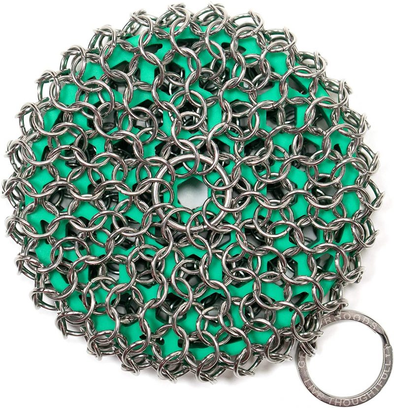 Greater Goods Chainmail Scrubber - Clean the Cast Iron Like a Pro
