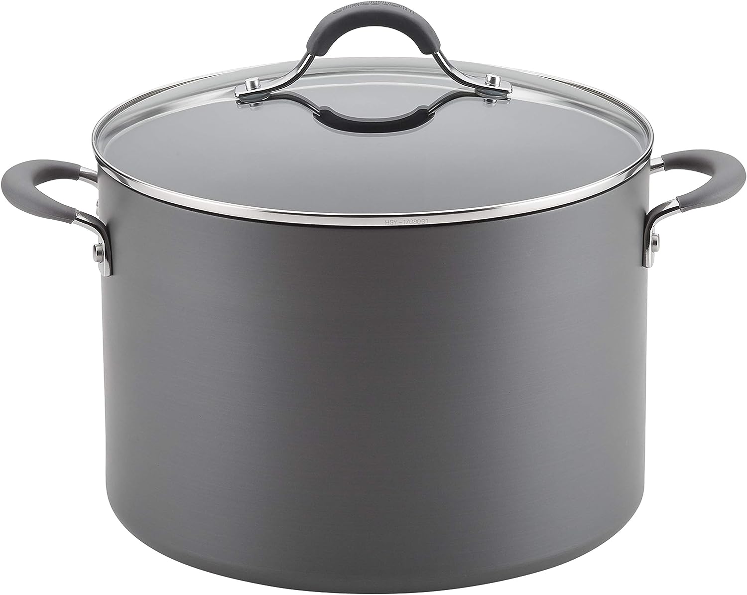 Circulon 83909 Radiance Hard Anodized Nonstick Stock Pot/Stockpot with Lid - 10 Quart. Gray