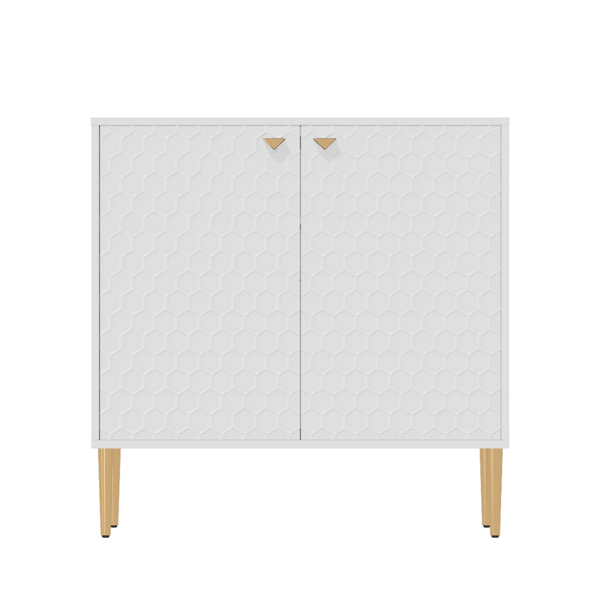 Clihome 2-Door White Storage Cabinets 31.5-in W x 32-in H Wood Composite White Freestanding Utility Storage Cabinet