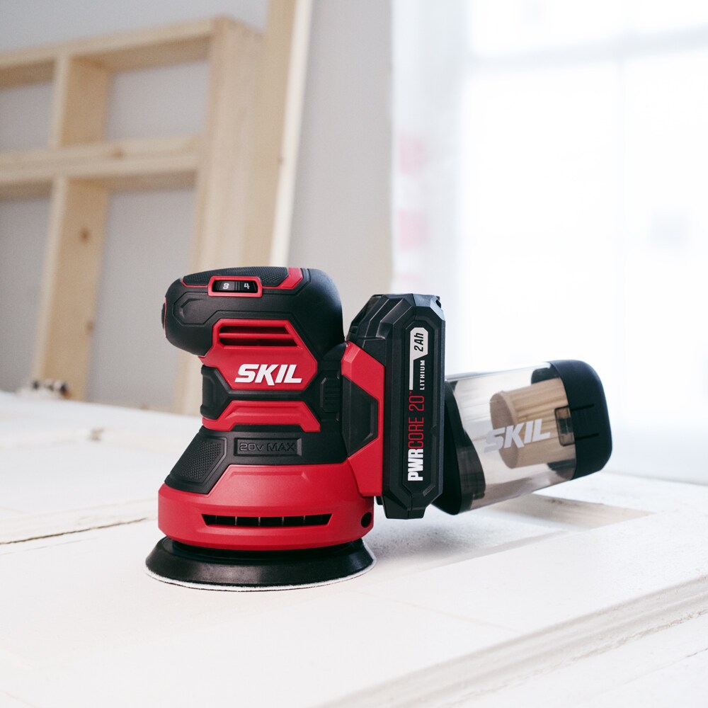 SKIL PWR CORE 20-Volt Cordless Variable Random Orbital Sander with Dust Management (Battery Included)