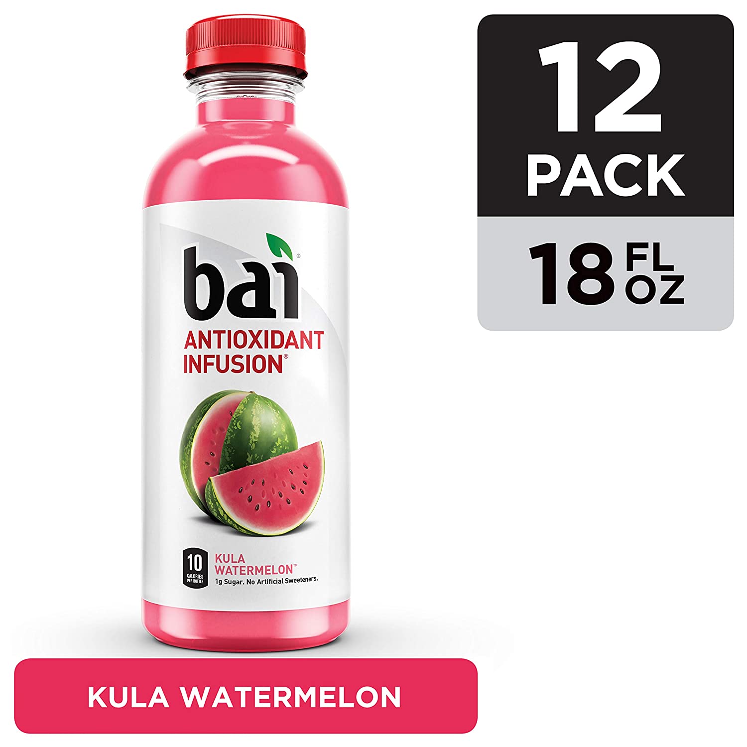 Bai. Kula Watermelon. Antioxidant Infused. 18 Ounce Bottles. 12 Count