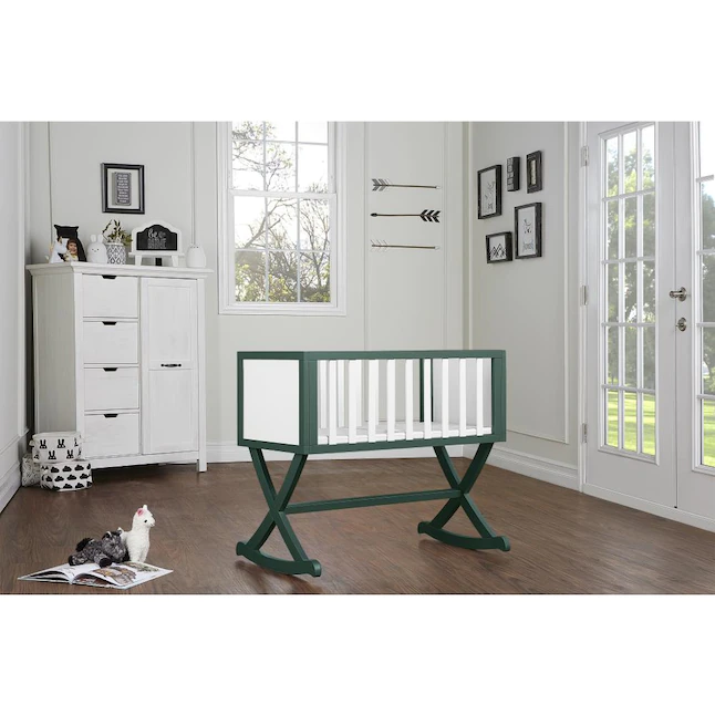 Dream On Me Luna/Haven Cradle. Olive and White