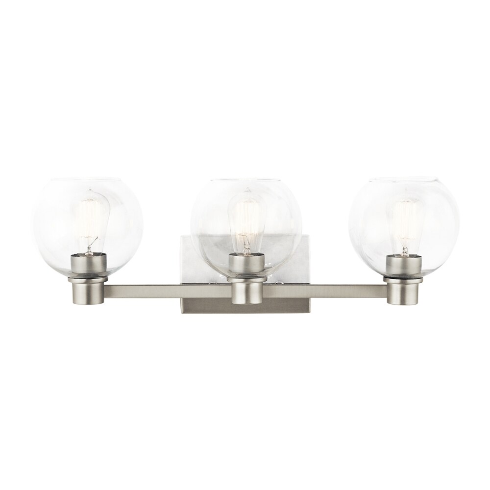 Kichler 45894NI Harmony 24.5-in 3-Light Brushed Nickel Transitional Vanity Light