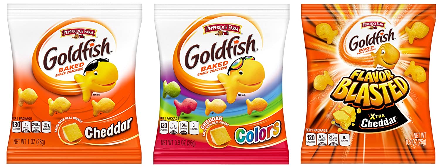 Pepperidge Farm Goldfish Variety Pack Crackers. 37.6 Ounce Snack Packs. 40 Count Box