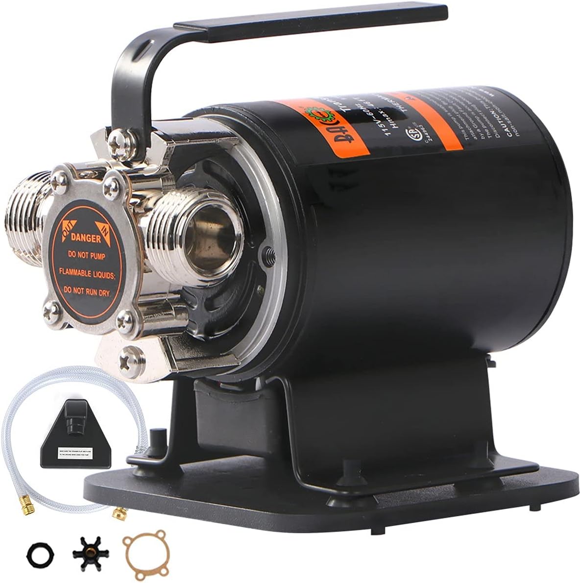 BACOENG Water Transfer Pump. 115V 330 GPH Portable Electric Suction Self-priming Water Utility Pump with 6ft-long Standard Garden Hose for Rain Barrel. Bilge. Yard. Pond And Aquariu