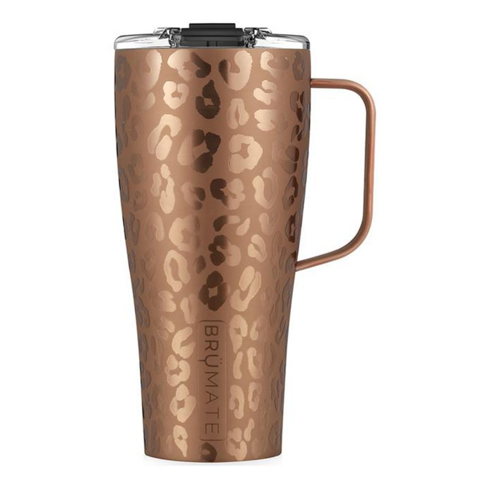 BruMate Toddy XL 32oz Mug. Gold Leopard