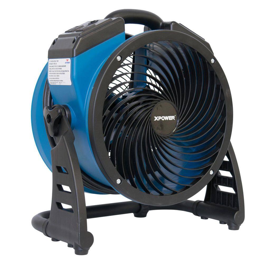 XPOWER P-21AR 1100 CFM 4-Speed Industrial Axial Air Mover Blower Fan with Power Outlets