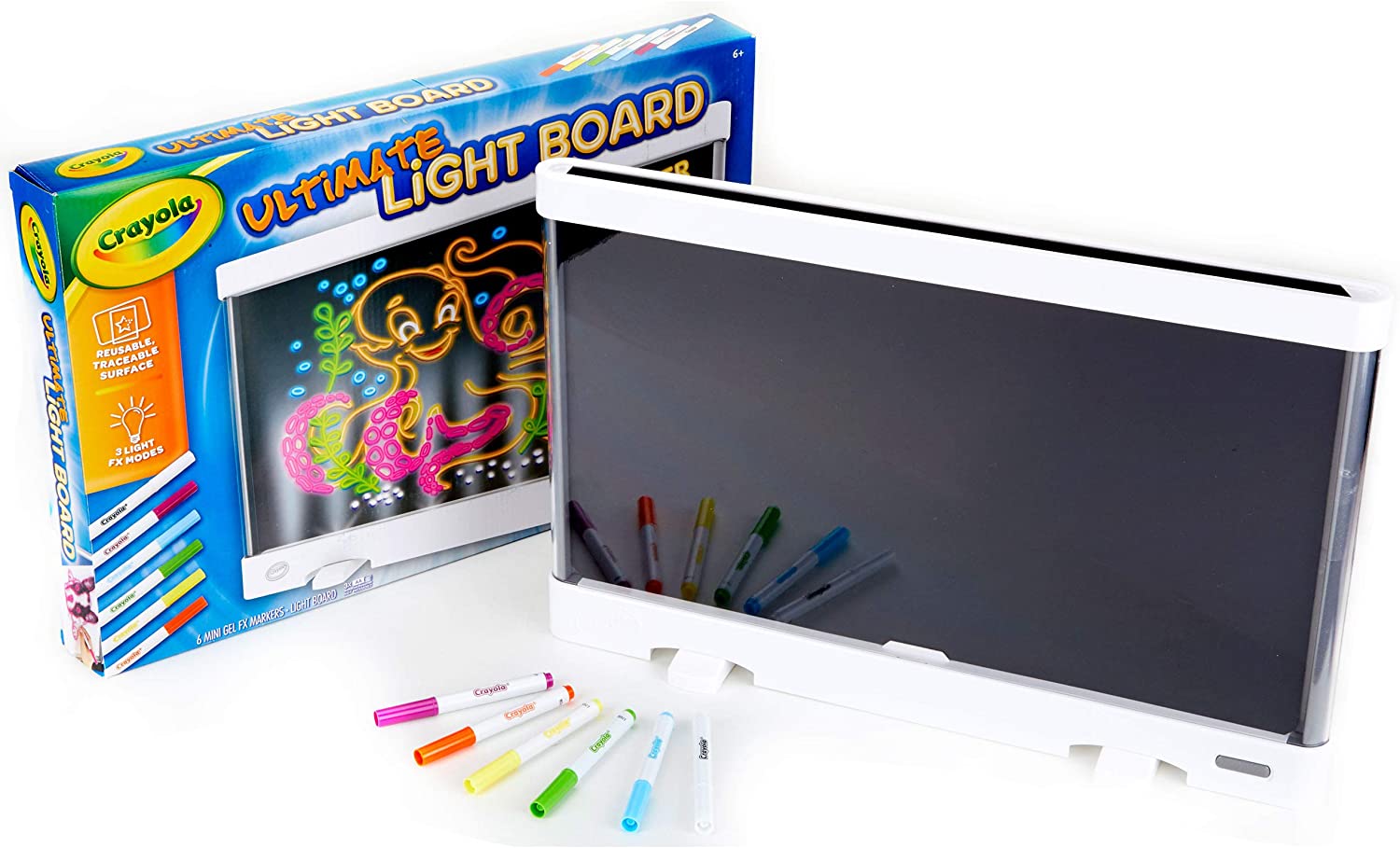 Crayola Ultimate Light Board Drawing Tablet. Gift for Kids. Ages 6. 7. 8. 9. White