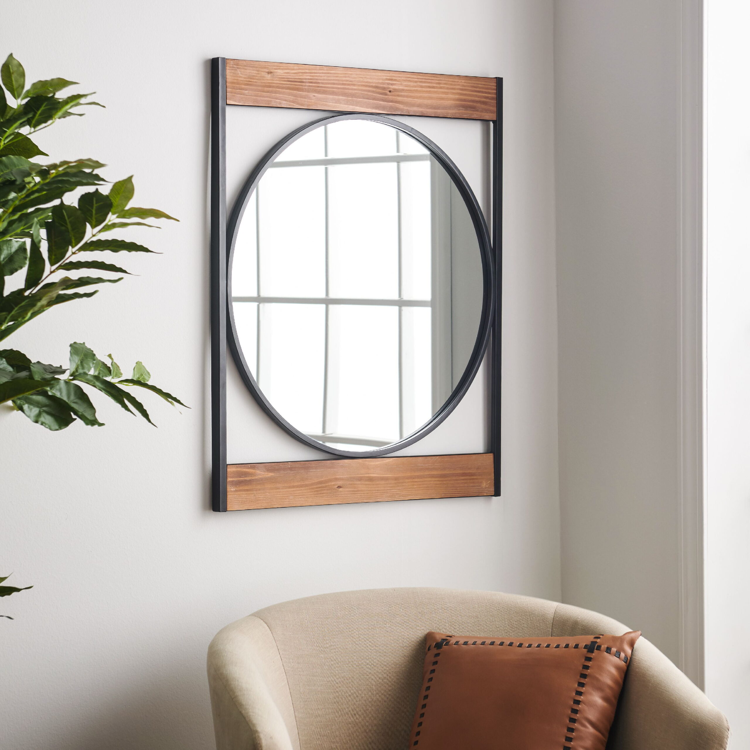 MoDRN Industrial Metal Wall Mirror