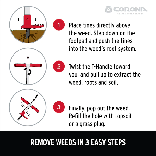 Corona  WeedDESTROYER 3.4-in Carbon Steel Multipurpose Garden Hand Tool