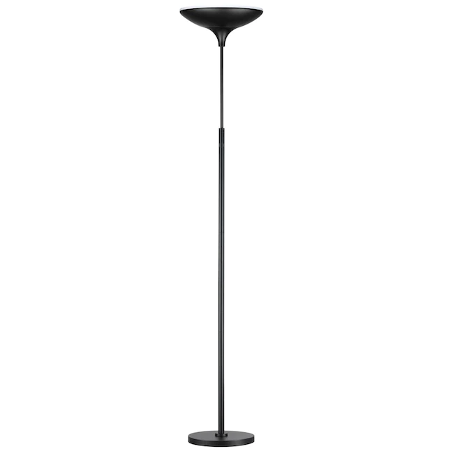 Globe Electric  70.9-in Black Torchiere Floor Lamp