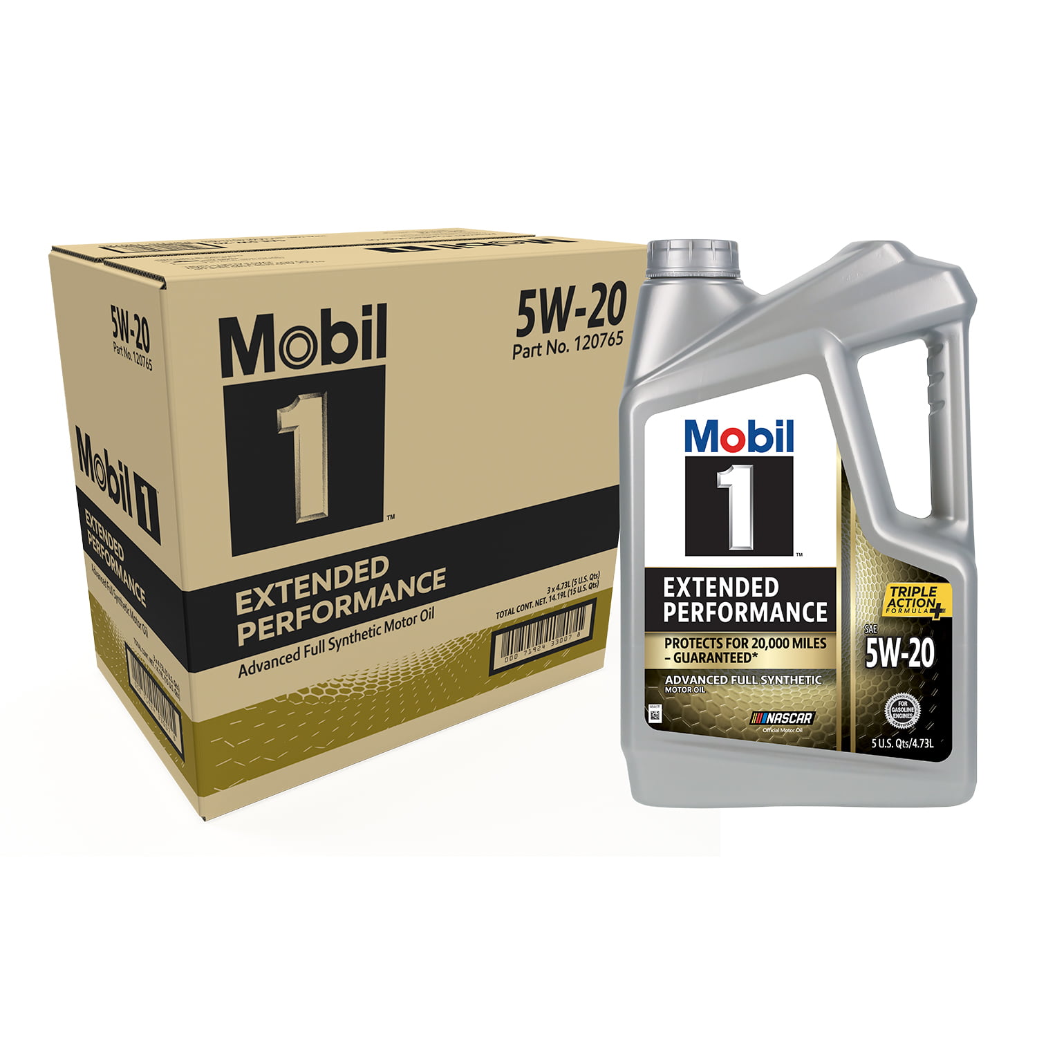 Mobil 1 Extended Performance Full Synthetic Motor Oil 5W-20. 5 qt (3 Pack)