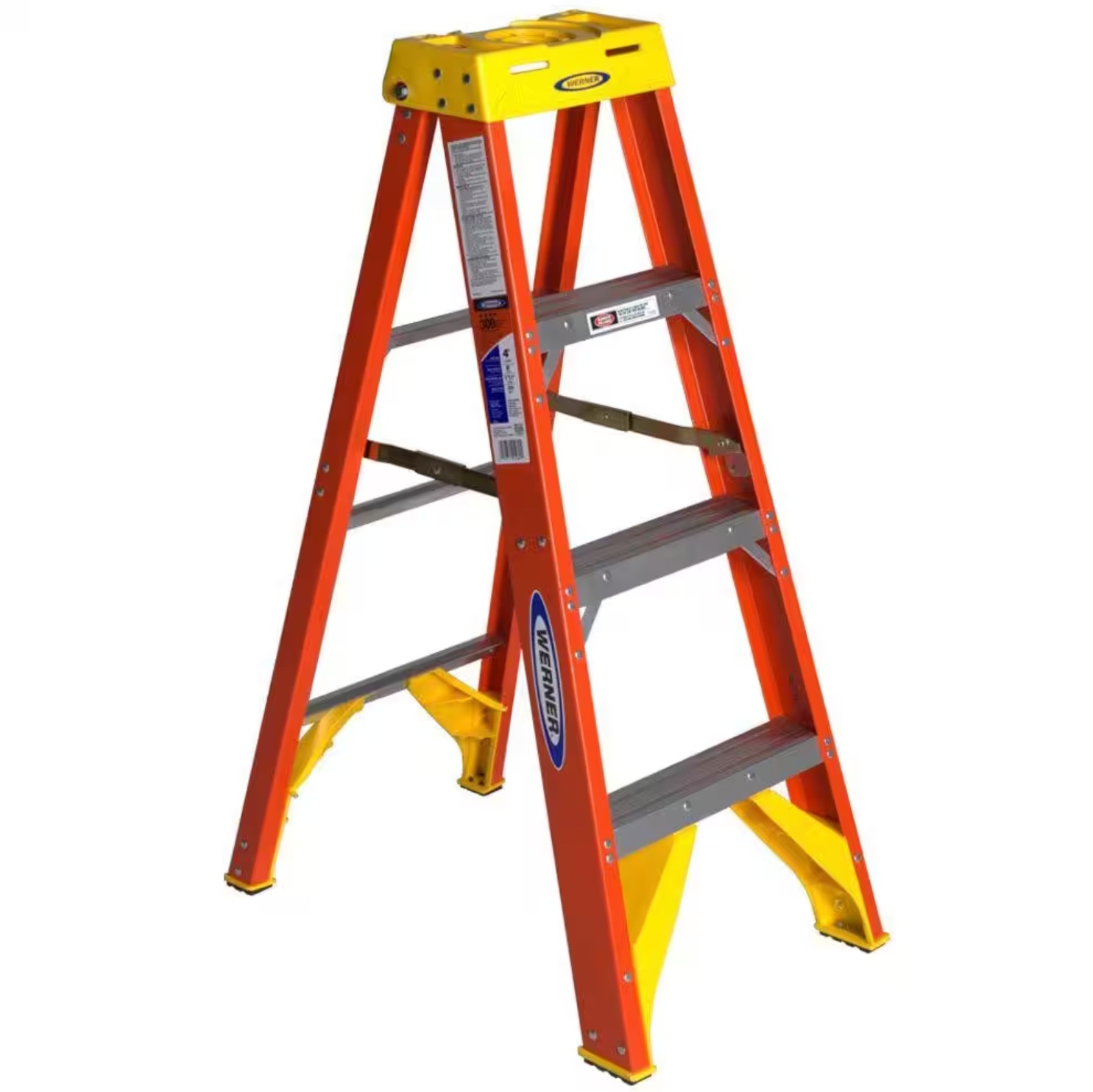 Werner Type Ia Fiberglass Stepladder. 4′