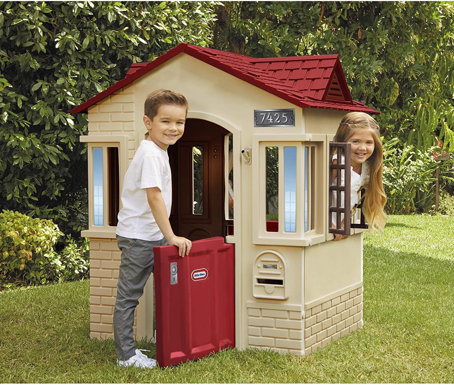 Little Tikes Cape Cottage Playhouse with Working Doors. Windows. and Shutters - Tan