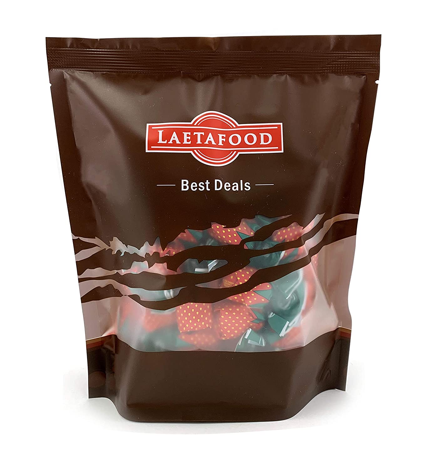 LaetaFood Arcor Strawberry Filled Bon Bons Candy (1 Pound Bag)