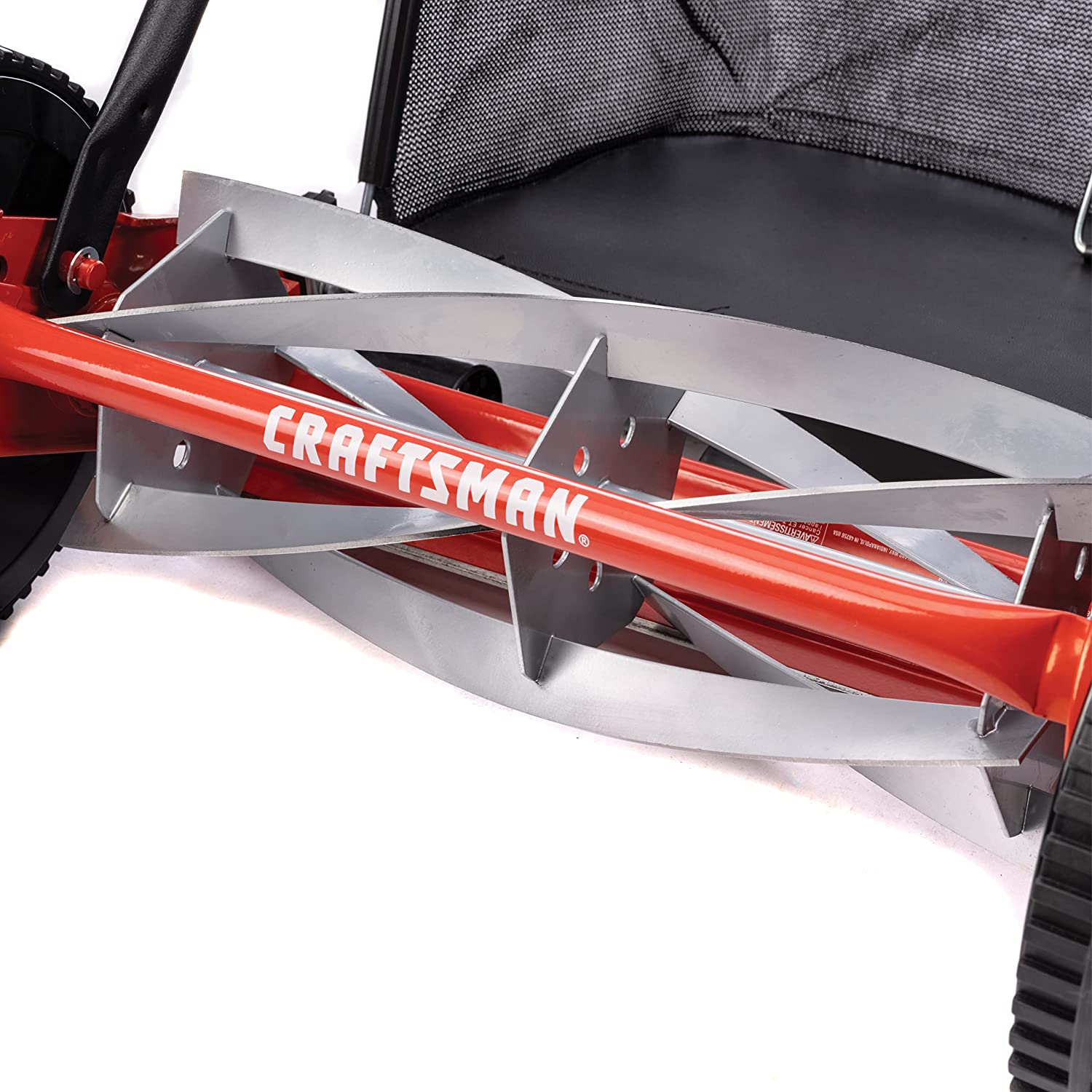 Craftsman 304-14CR 14-Inch 5-Blade Push Reel Lawn Mower with Grass Catcher. Red