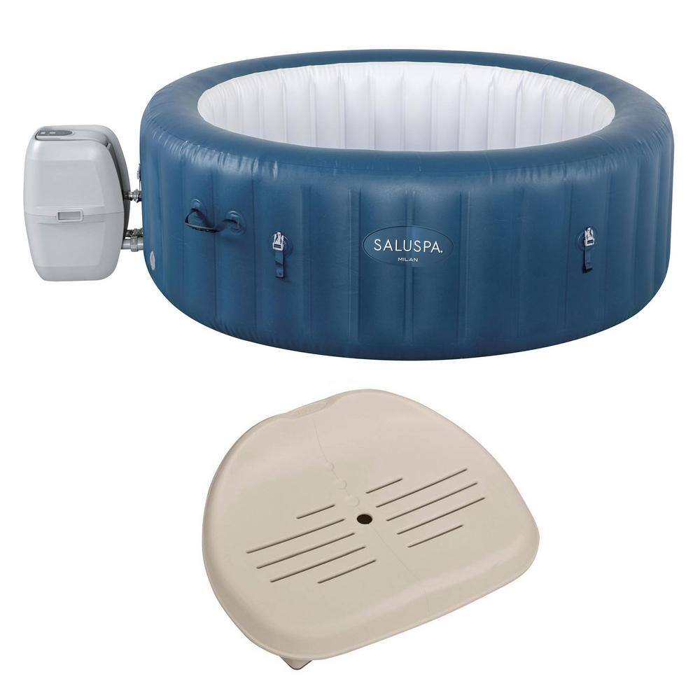 Bestway 60030E-BW + 28502E SaluSpa Milan Airjet Plus 6-Person Inflatable Hot Tub with PureSpa Seats