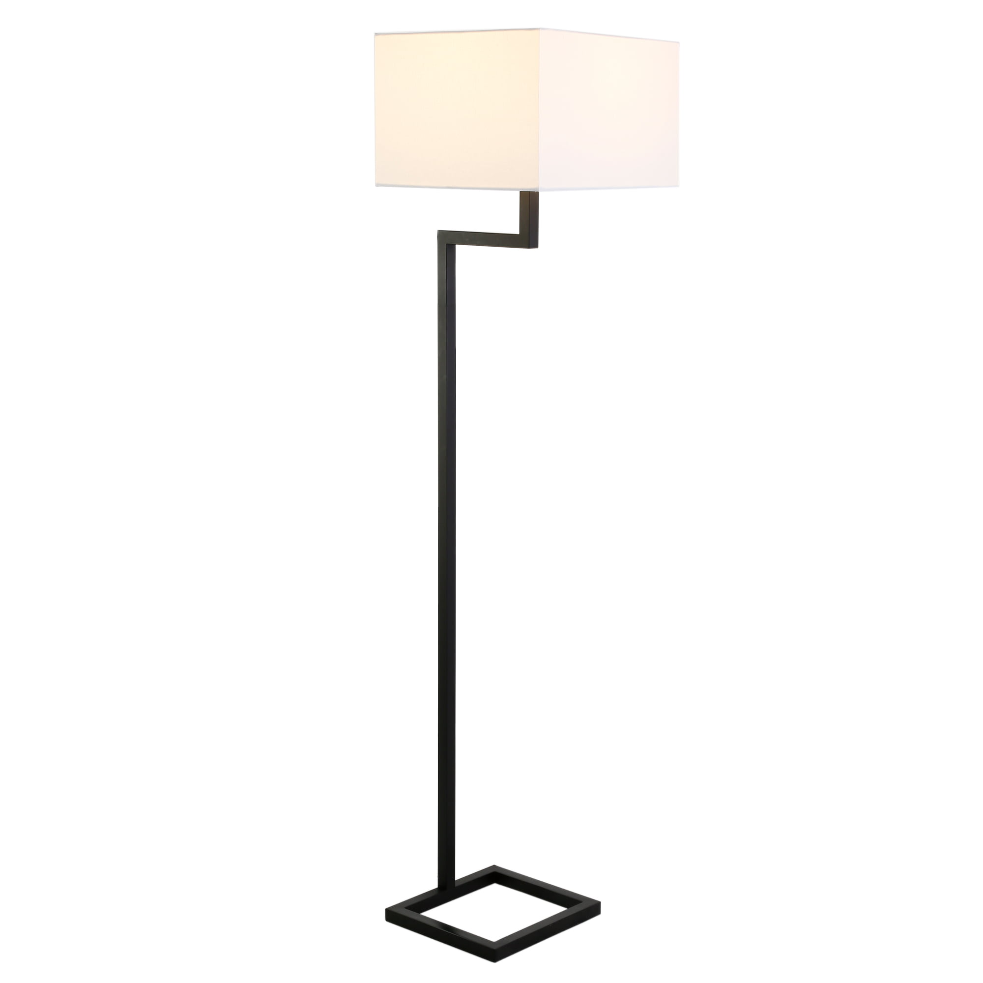 Evelyn&Zoe Modern Metal Floor Lamp. Blackened Bronze