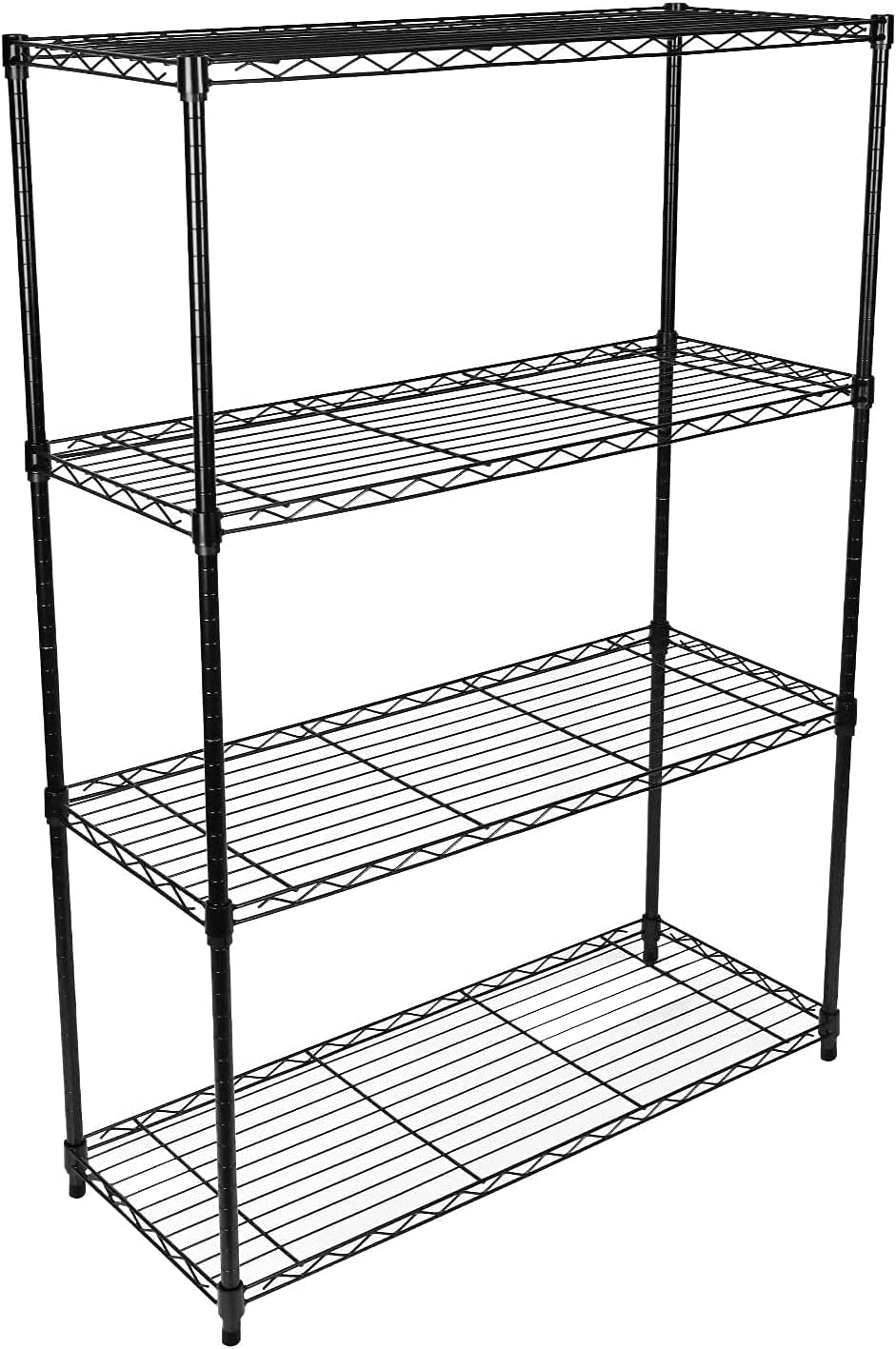 Simple Deluxe 4-Tier Heavy Duty Storage Shelving Unit. Black. 36Lx14Wx54H inch. 1 Pack