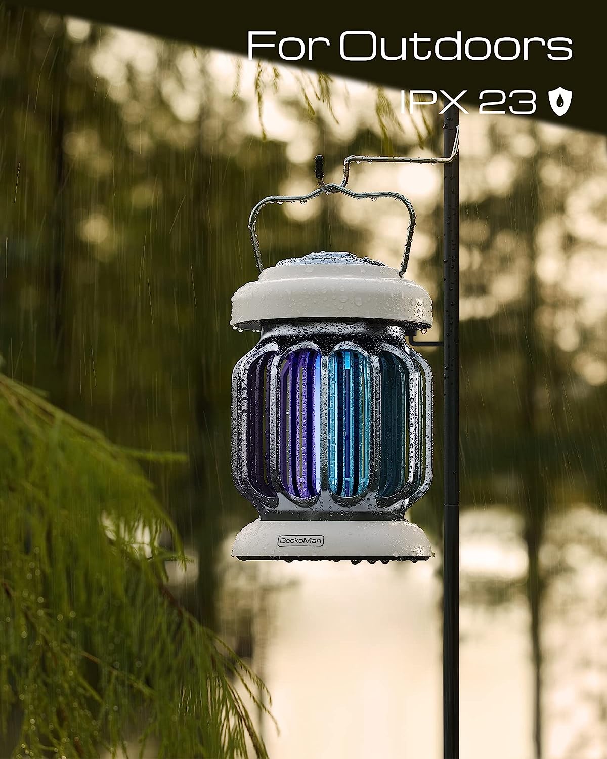 GeckoMan Hybrid Spectrum. Waterproof Switch Bug Zapper Outdoor Bug Zapper Indoor Bug Zapper Mosquito Repellent Outdoor Patio Mosquito Zapper Electric Fly Zapper Fruit Fly Trap for Indoors Mosquito Killer