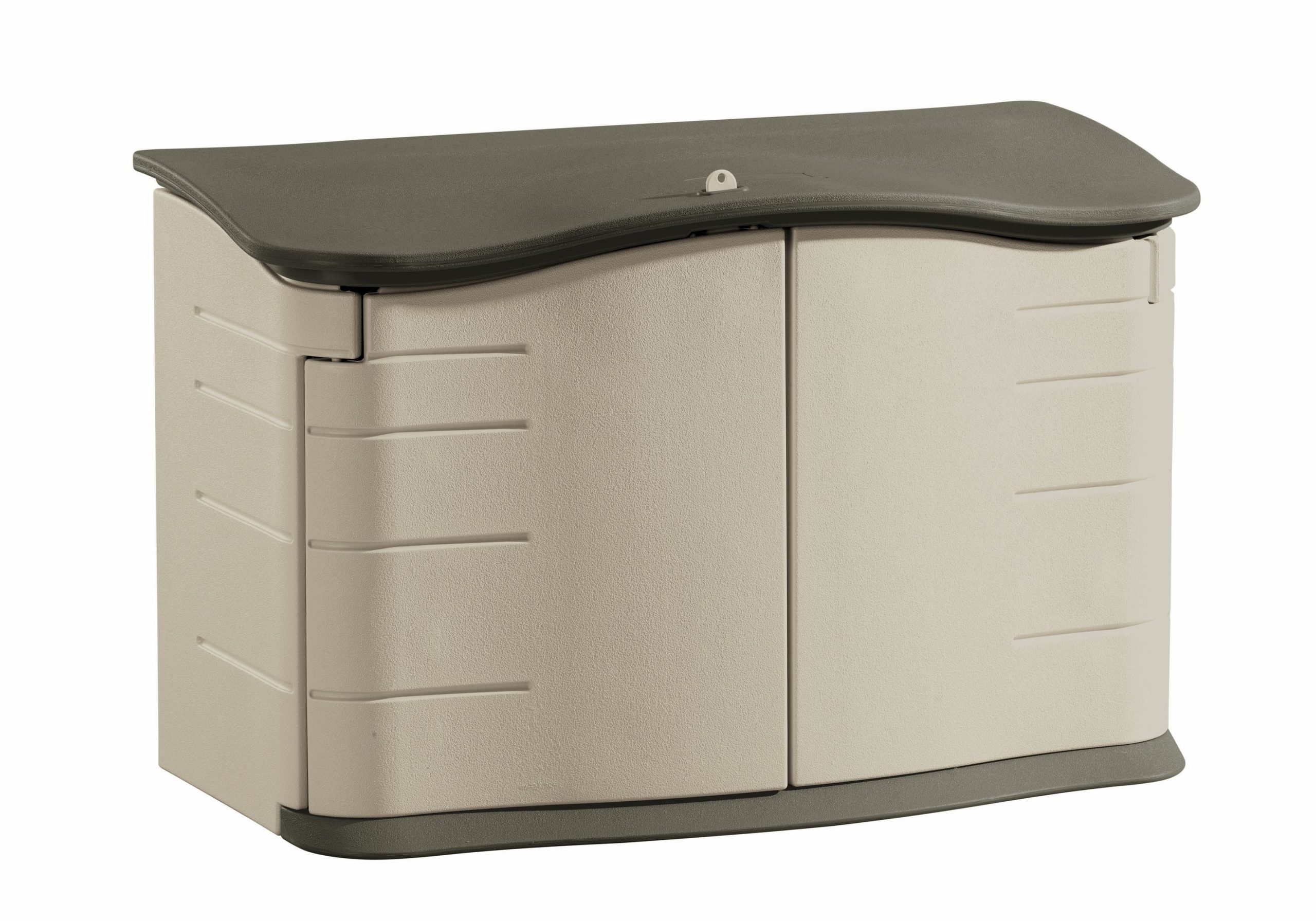 Rubbermaid FG374801OLVSS Olive/Sandstone Resin Outdoor Storage Shed (Common: 55-in x 28-in; Interior Dimensions: 47-in x 21-in)