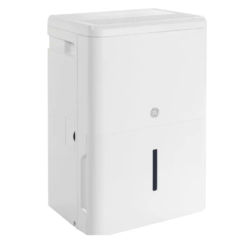 GE ADHL22LA 22 pt. Dehumidifier with Smart Dry for Bedroom. Basement or Damp Rooms up to 1500 sq. ft. in White
