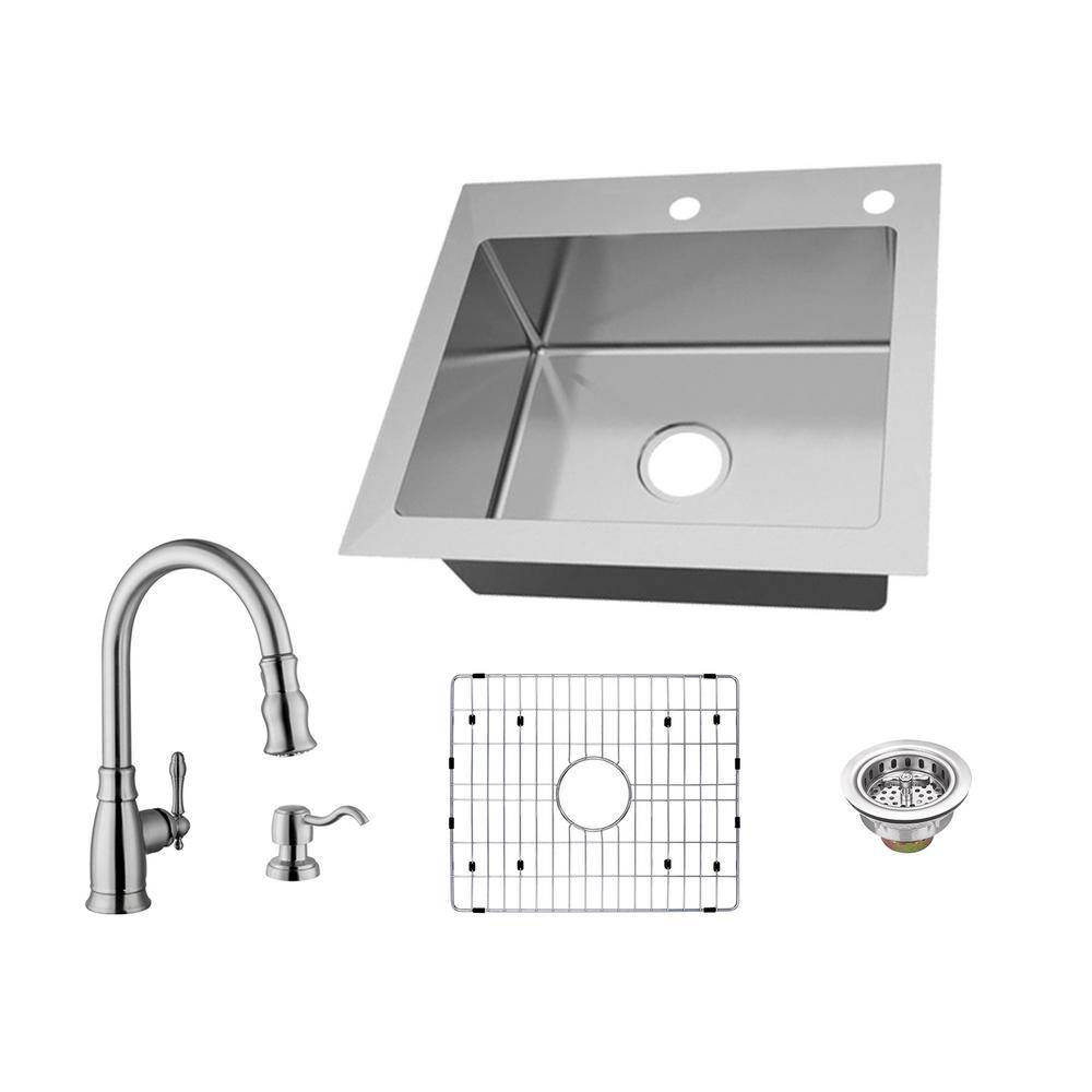 Glacier Bay VDR2522B1P92BN All-in-One Dual Mount 18-Gauge Stainless Steel