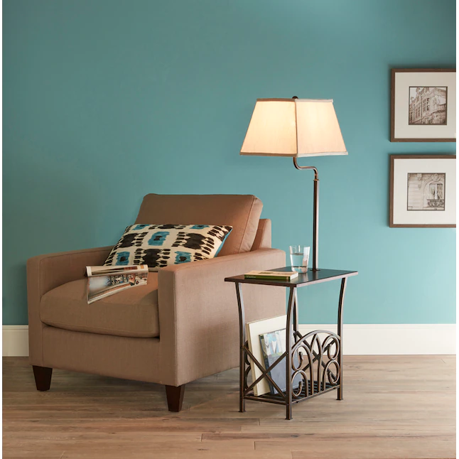 allen + roth  54-in Bronze Shelf Floor Lamp