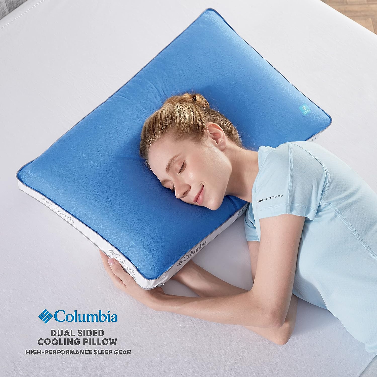 Columbia Cooling Gel Memory Foam Pillow - Comfortable and Supportive with Cooling & Breathable Features - Removable Washable Cover. King