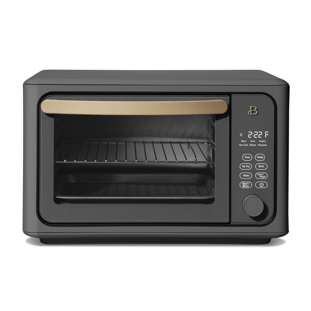 Beautiful 6 Slice Touchscreen Air Fryer Toaster Oven. Oyster Grey by Drew Barrymore