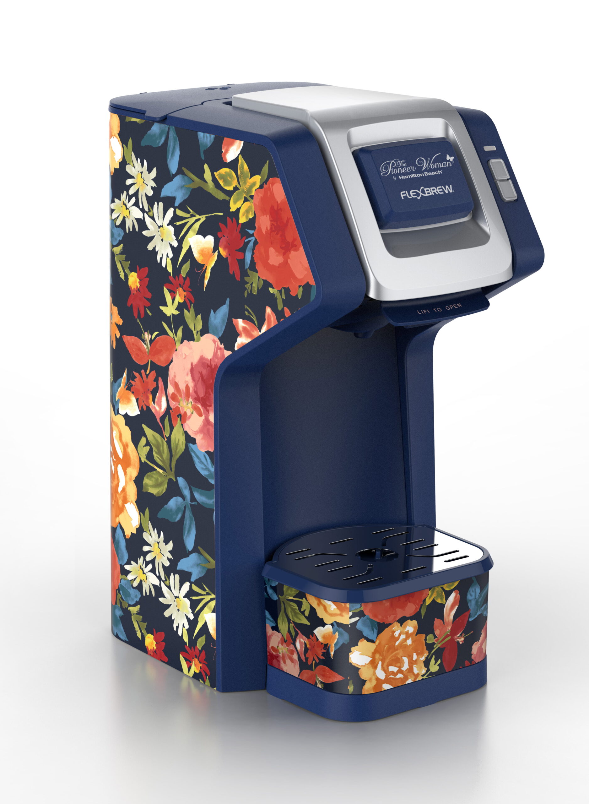 The Pioneer Woman FlexBrew Single-Serve Coffee Maker. Blue Fiona Floral. Model 49932