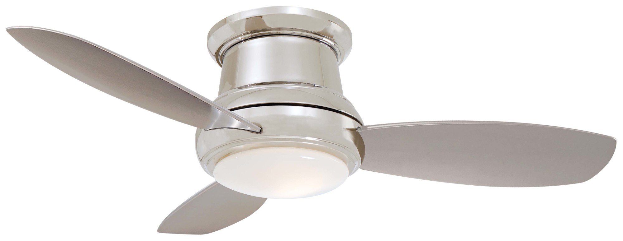 Minkaaire Concept Ii 44 Led Concept Ii 44″ 3 Blade Indoor Led Flush Mount Ceiling Fan. Reverse Airflow- Nickel
