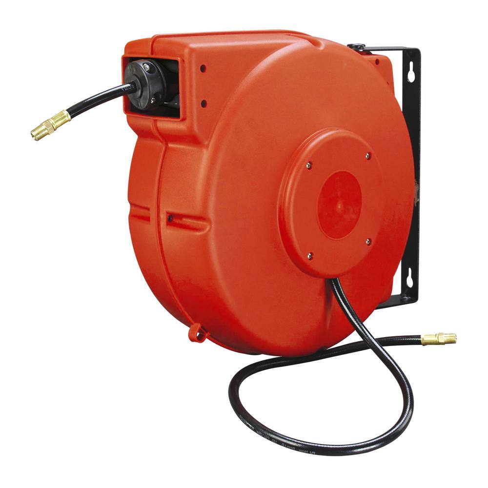 Workforce L8250 3/8 in. x 50 ft. Enclosed Plastic Retractable Air Hose Reel