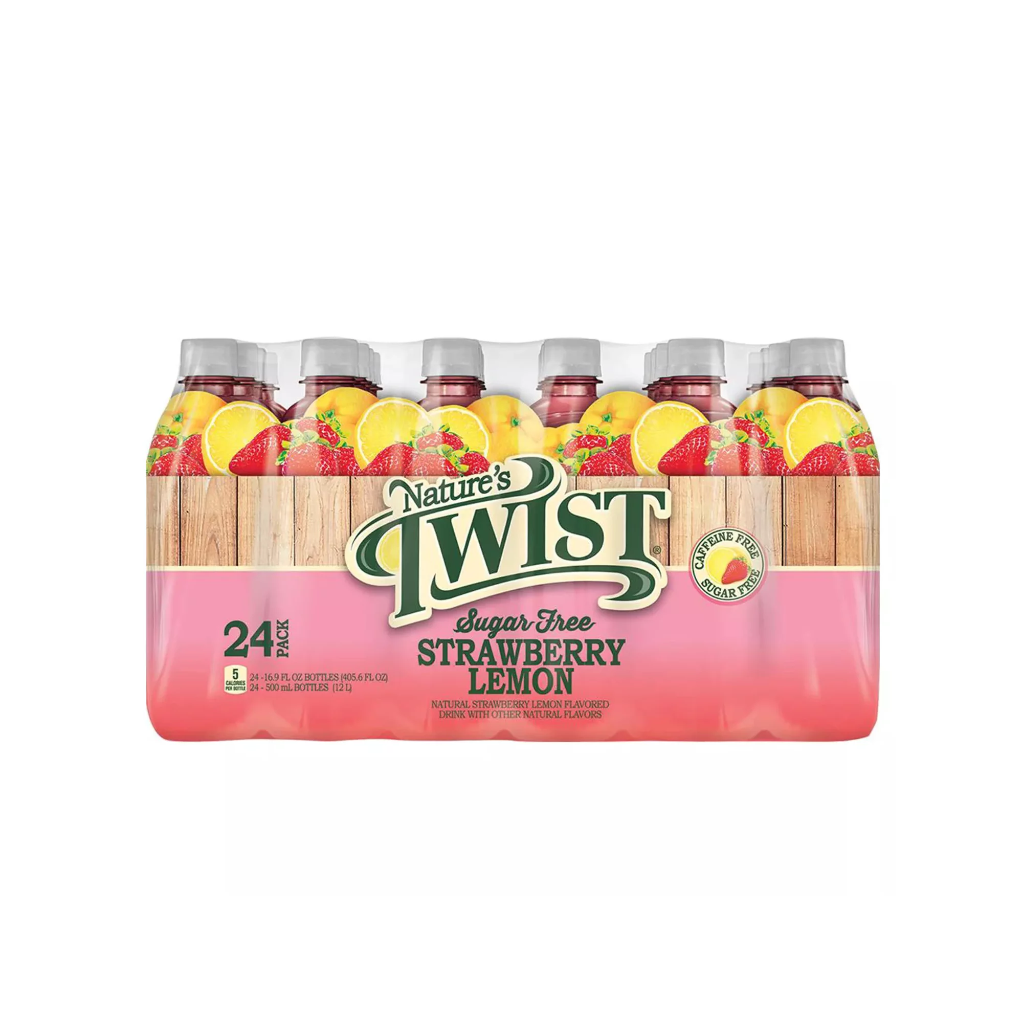 Nature-s Twist Sugar-Free Strawberry Lemon. 16.9 Ounce (24 Pack)