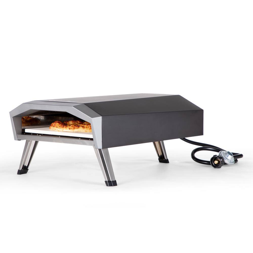 PHI VILLA THD-E02GR011 Propane Tank Outdoor Pizza Oven in Black With All Needed Tools