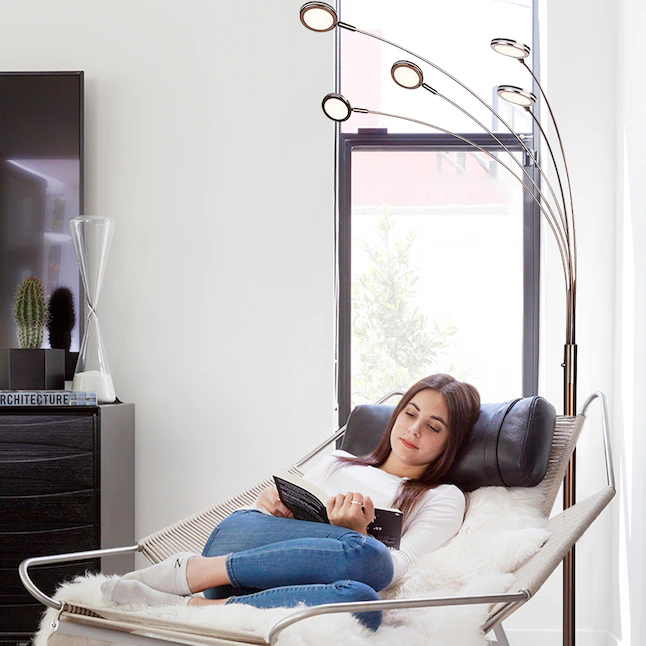 Brightech  74-in Oil Brushed Bronze Multi-head Floor Lamp