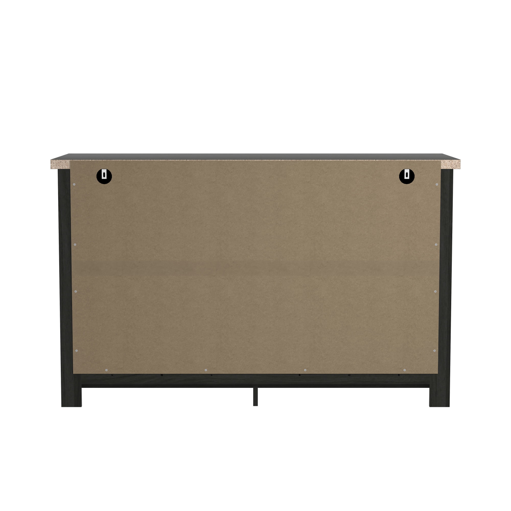 Hillsdale Addison Farmhouse 6 Drawer Dresser. Black Oak