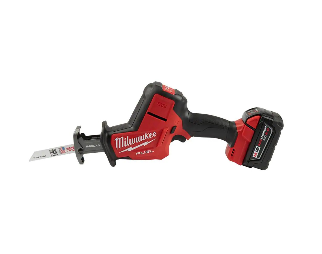 Milwaukee 2719-21-48-00-5226 M18 FUEL 18V Lithium-Ion Brushless Cordless HACKZALL Reciprocating Saw Kit with Carbide Teeth AX SAWZALL Blade