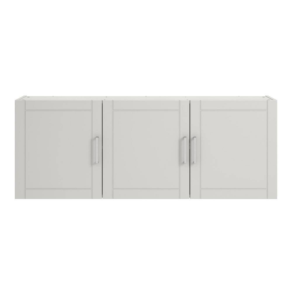Ameriwood Home HD02878 Particle Board 2-Shelf Wall Mounted Garage Cabinet in White (54 in W x 20 in H x 12 in D)