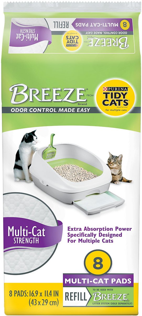 Tidy Cats Breeze Multi-Cat Strength Cat Pads. 32 Count