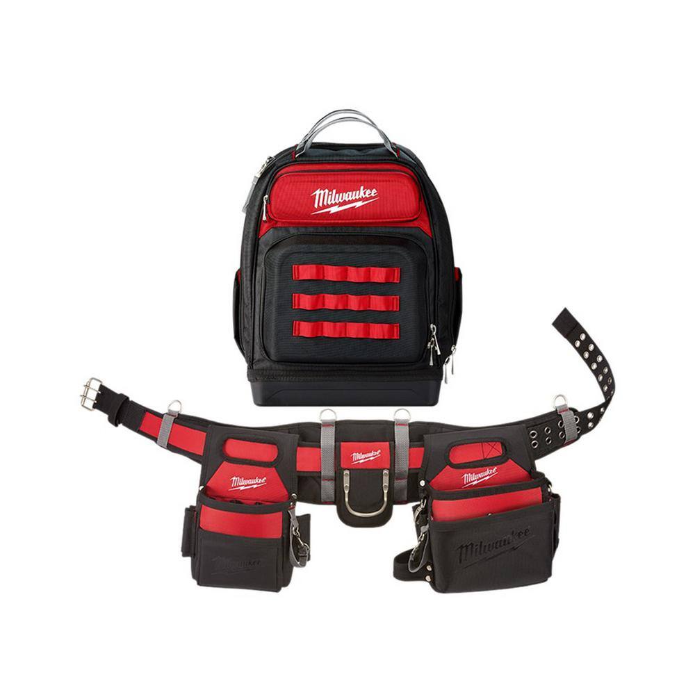Milwaukee 48-22-8110-48-22-8201 Adjustable Electricians Work Belt with Ultimate Jobsite Backpack