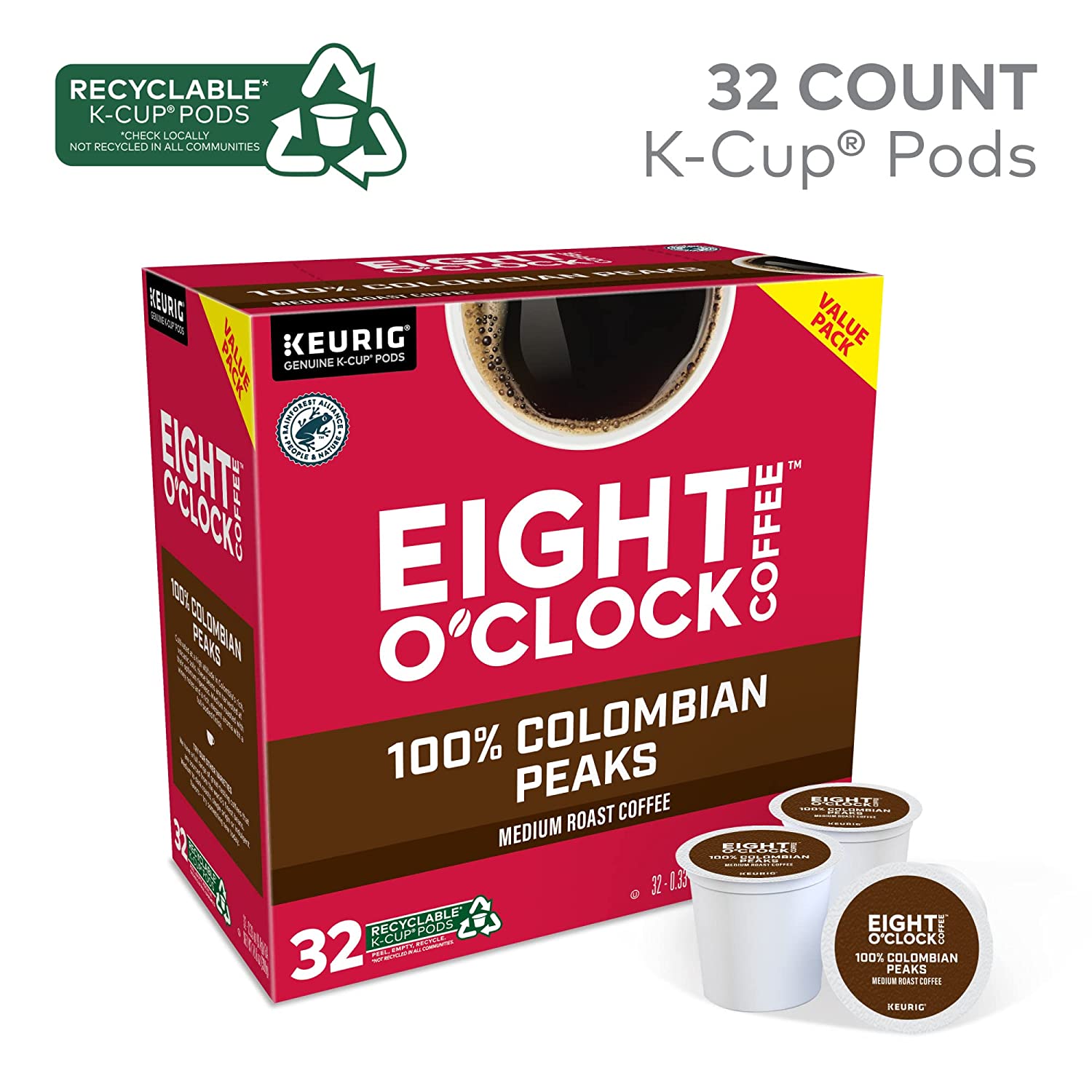 Eight O-Clock Coffee French Roast. Dark Roast. Ground Coffee. 12 Ounce (Pack of 6). 100% Arabica. Kosher Certified